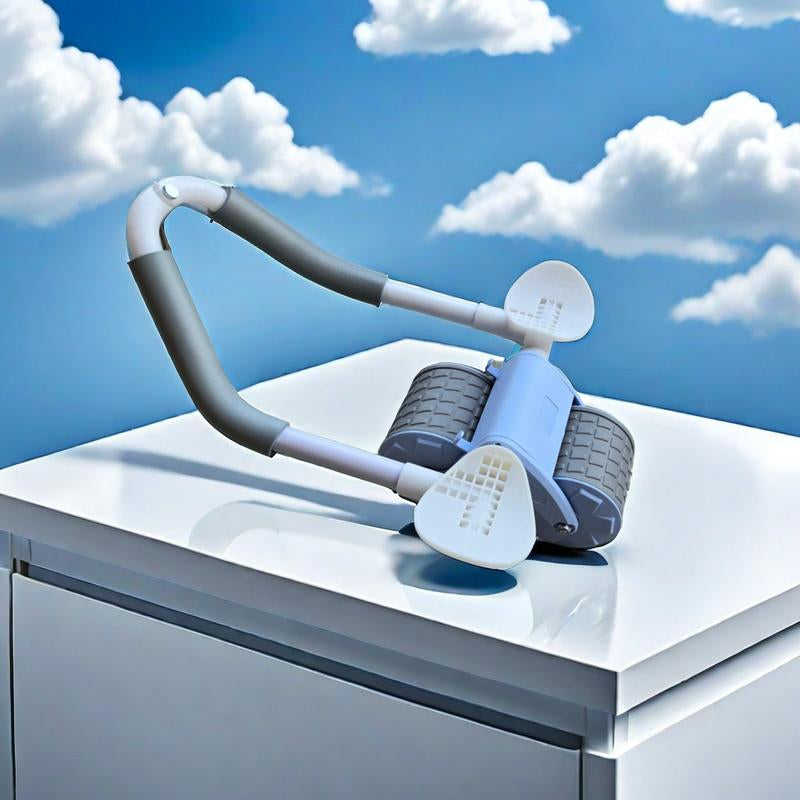 Ab Roller Wheel Workout Abdominal Fitness Wheel for Core Muscles Training Automatic Rebound Ab Roller with Timer