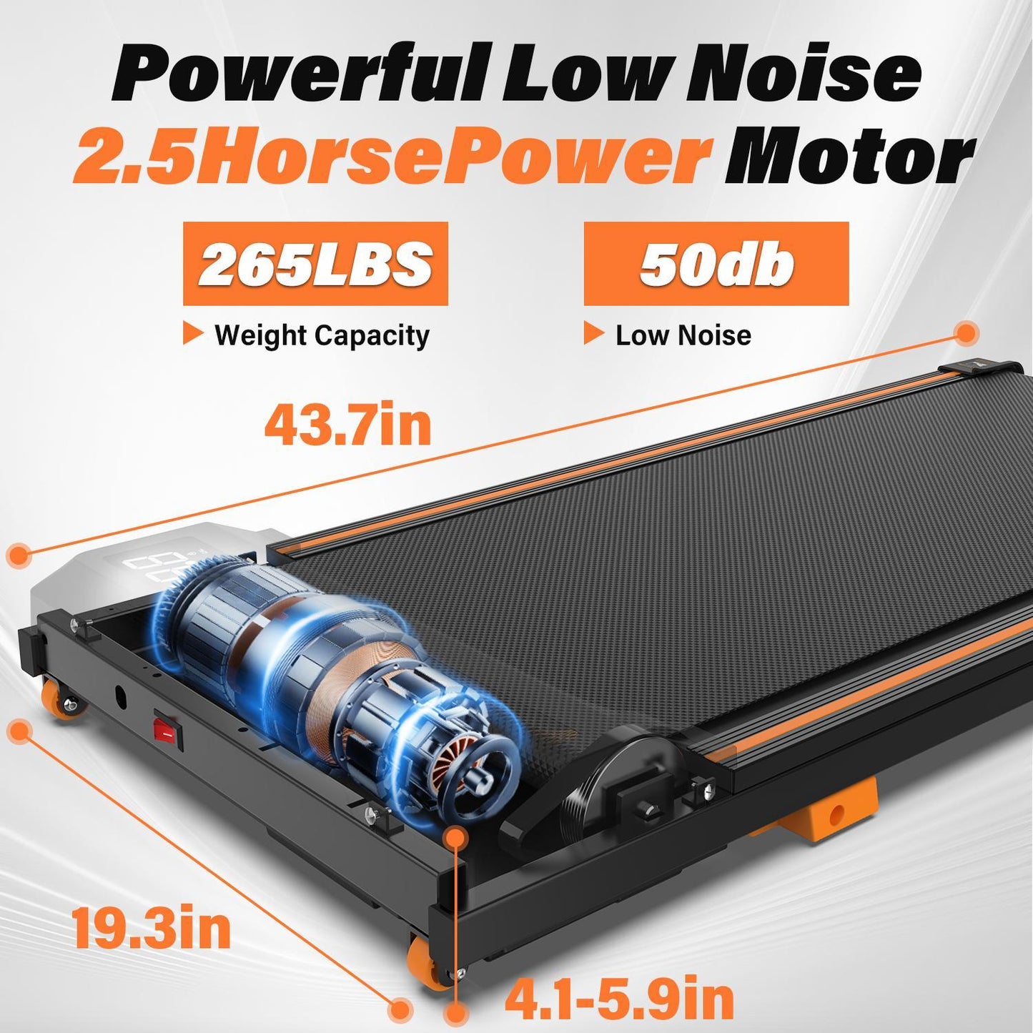 Treadmill With Remote Control, Easy-to-move Wheels, Display Screen, Three-level Incline, Suitable For Indoor Exercise And Aerobic Exercise