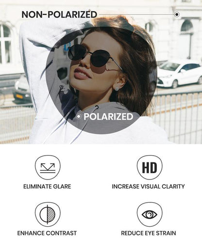 Outdoor Polarized Folding Sunglasses for Men and Women - Ultra-Light, Stylish Cat Eye Design with Polarized Lenses - Perfect for Sun Protection and Outdoor Activities!