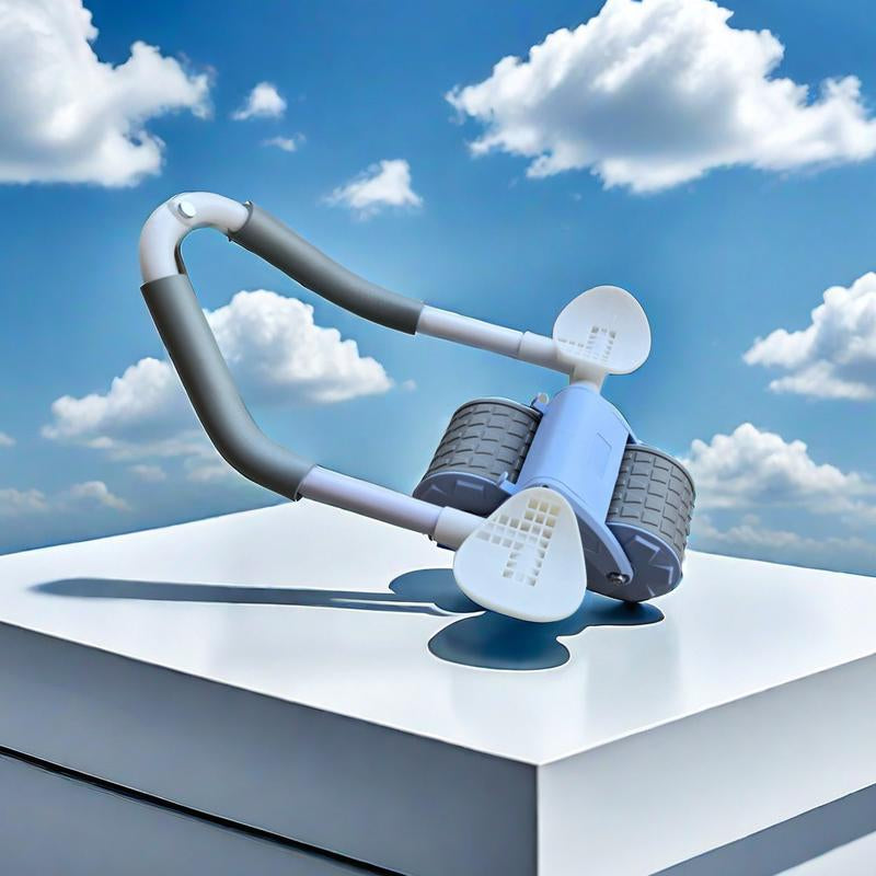 Ab Roller Wheel Workout Abdominal Fitness Wheel for Core Muscles Training Automatic Rebound Ab Roller with Timer