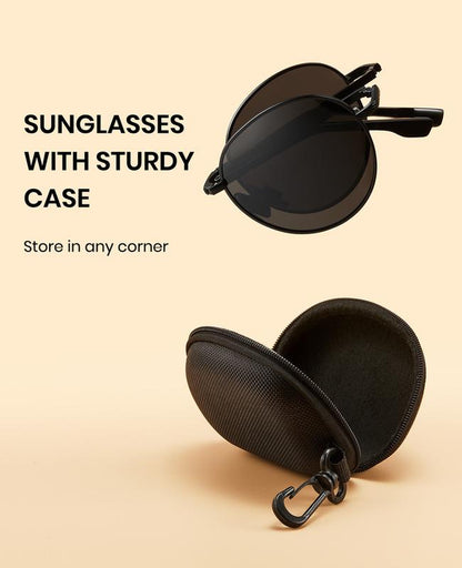 Outdoor Polarized Folding Sunglasses for Men and Women - Ultra-Light, Stylish Cat Eye Design with Polarized Lenses - Perfect for Sun Protection and Outdoor Activities!