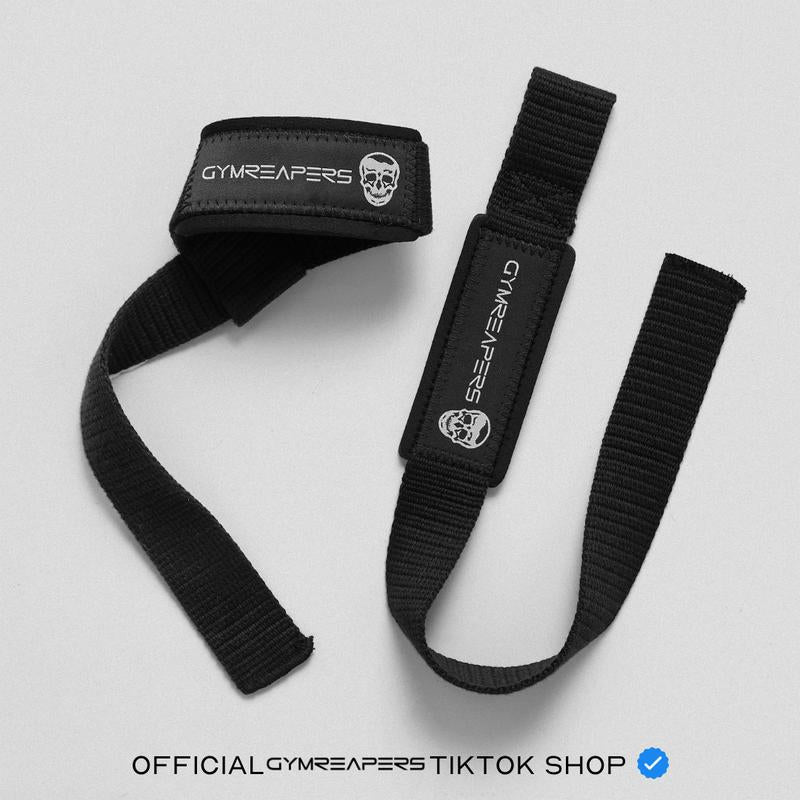 Gymreapers Lifting Straps for Weightlifting Bodybuilding Powerlifting & Strength Training - Premium Padded Neoprene Deadlift Straps with 18" Cotton for Pull-Ups Rows Shrugs Heavy Lifts & Gym Workouts - Grip Support & Wrist Protection Set of 2