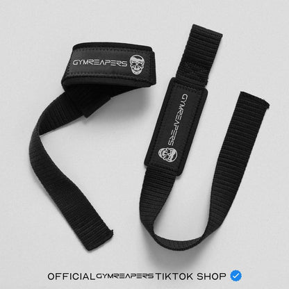 Gymreapers Lifting Straps for Weightlifting Bodybuilding Powerlifting & Strength Training - Premium Padded Neoprene Deadlift Straps with 18" Cotton for Pull-Ups Rows Shrugs Heavy Lifts & Gym Workouts - Grip Support & Wrist Protection Set of 2