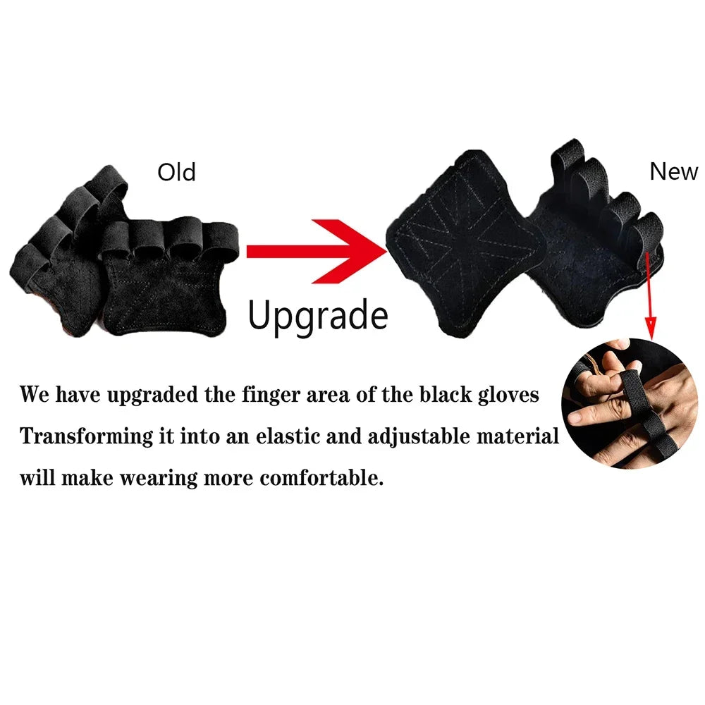 Leather Weight Lifting Training Gloves Palm Protection Women and Men