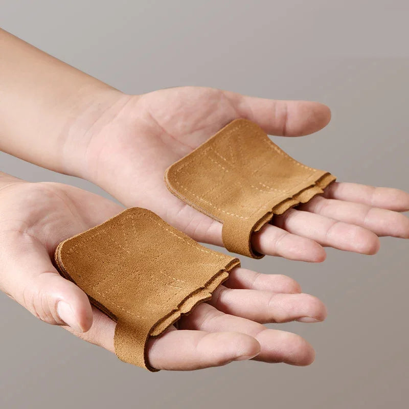 Leather Weight Lifting Training Gloves Palm Protection Women and Men