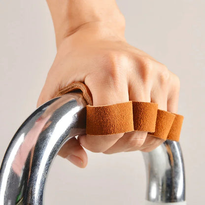 Leather Weight Lifting Training Gloves Palm Protection Women and Men