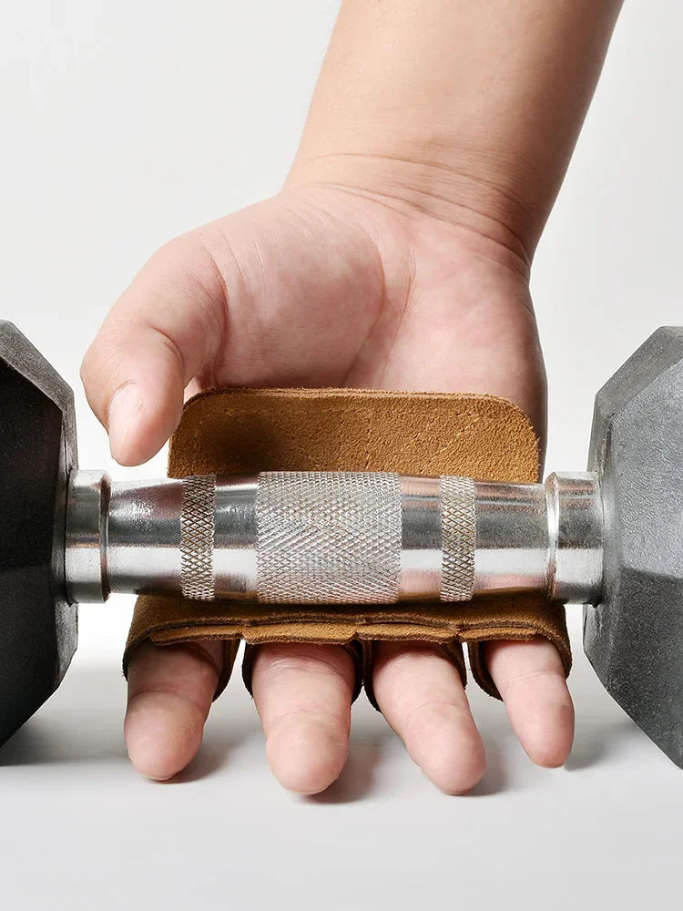 Leather Weight Lifting Training Gloves Palm Protection Women and Men