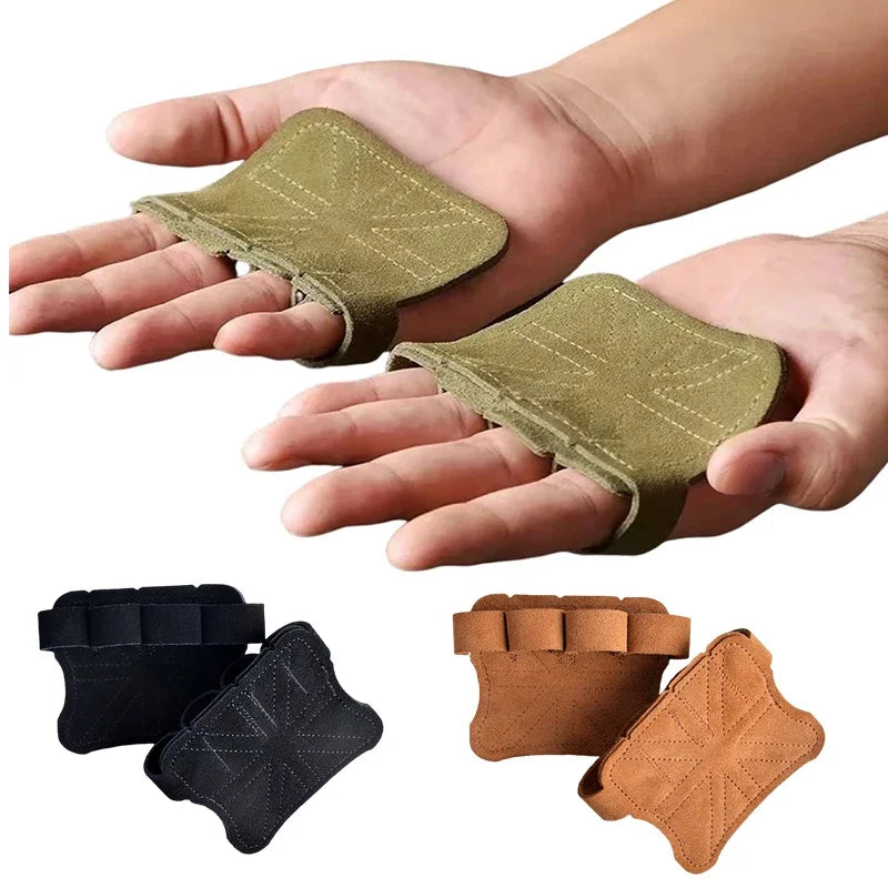 Leather Weight Lifting Training Gloves Palm Protection Women and Men