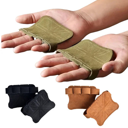 Leather Weight Lifting Training Gloves Palm Protection Women and Men