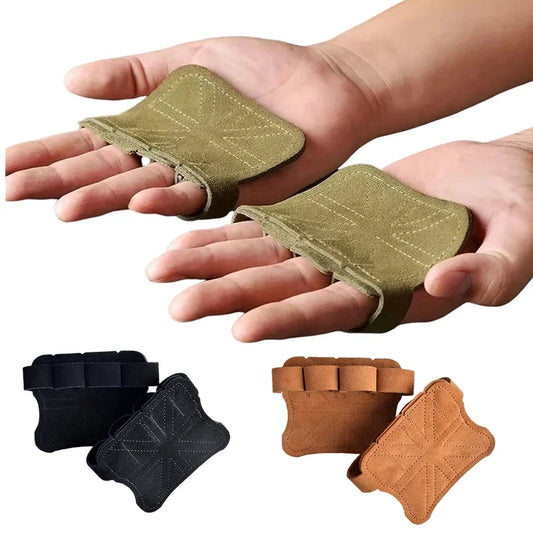 Leather Weight Lifting Training Gloves Palm Protection Women and Men