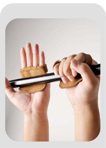 Leather Weight Lifting Training Gloves Palm Protection Women and Men